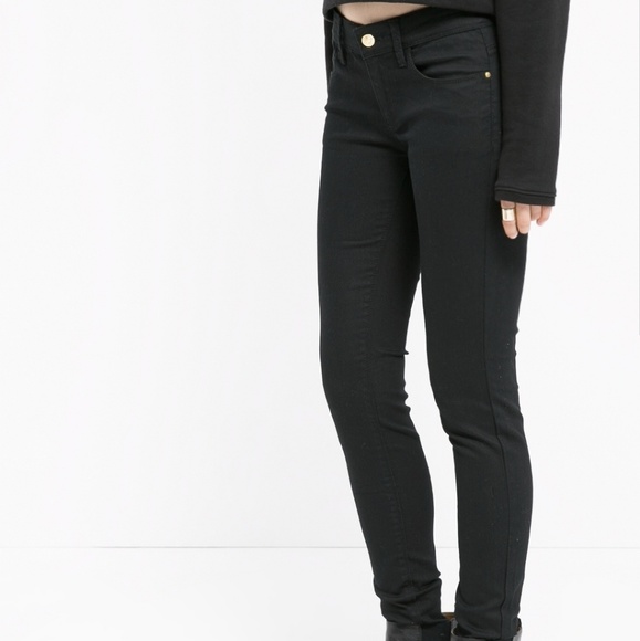Black Mango Skinny Legging Straight Low Rise Jeans - Picture 2 of 8